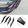 4 stks Universele Auto Voorbumper Vinnen Body Splitter Spoiler Canards Glanzend Zwart Generiek