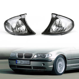 02–05 BMW E46 3er 4Dr Euro-Eckleuchten – kristallklar mit Rauchverzierung, passend für Generic