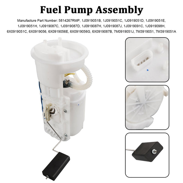 2001-2010 VW NEW BEETLE (9C1, 1C1) 1.4L 1.6L 1.8L 2.0L Fuel Pump Module Assembly 5814267RMP Generic