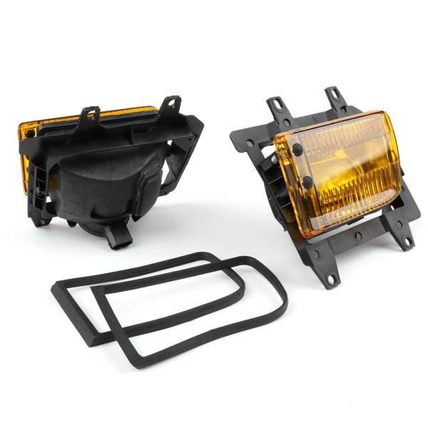 Kit de lentes de plástico para faróis de neblina dianteiro amarelo para BMW E30 3-Series Sedan 1985-1993 genérico