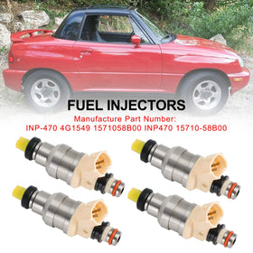 Fuel Injectors 4G1549 1571058B00 INP470 Fit 1996-1998 Suzuki X-90 Generic
