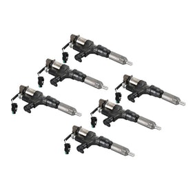 6 PCS Injetores de Combustível 095000-6593 Fit Hino J08E Kobelco 1984-2018 3.8 4.7 Diesel Genérico