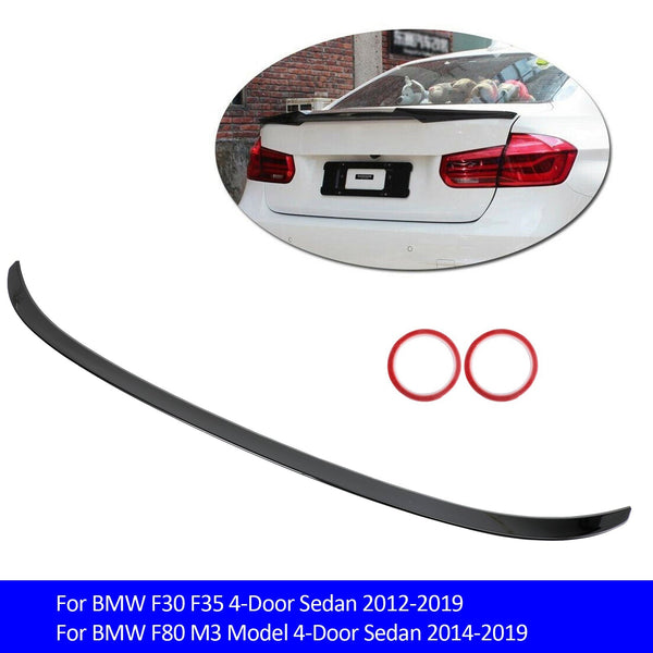 2014–2019 BMW F80 M3 Modell, 4-türige Limousine, M3-Stil, Heckspoiler, Flügel, glänzend schwarz, generisch