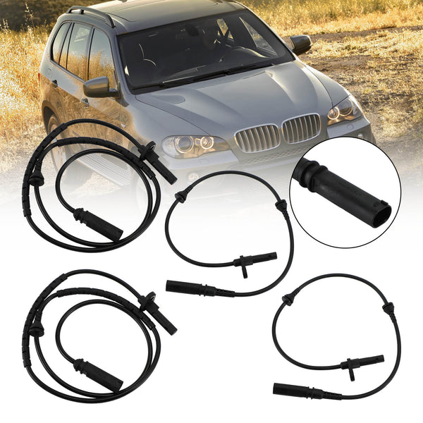 BMW X5 X6 4pcs dianteiro e traseiro L&R ABS sensor de velocidade 34526771776 34526771777 genérico