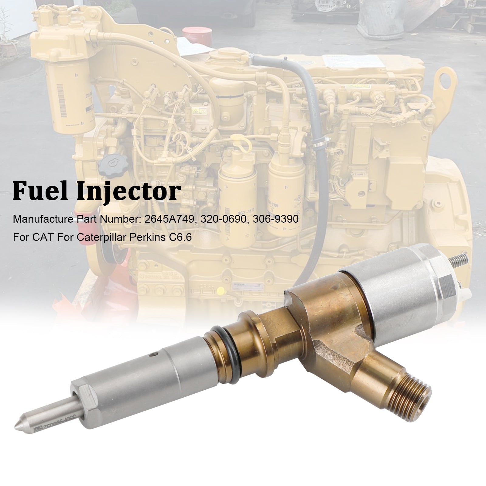 CAT para inyector de combustible Caterpillar Perkins C6.6 1PS 2645A749 320-0690 306-9390