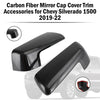 19–22 Chevy Silverado 1500 Carbon Fiber Mirror Cap Cover Trim Accessories Generic