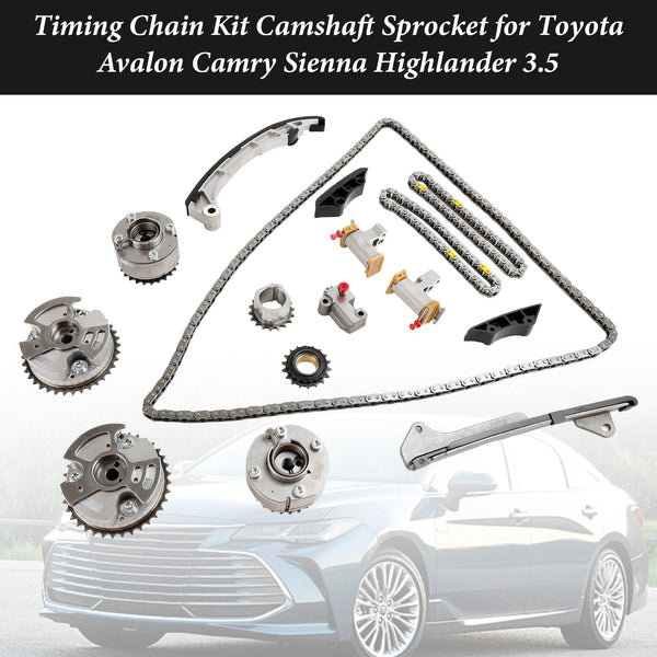 2006-2017 Toyota Avalon 3.5L Timing Chain Kit Camshaft Sprocket 13080-31010 13050-0P071 Generic