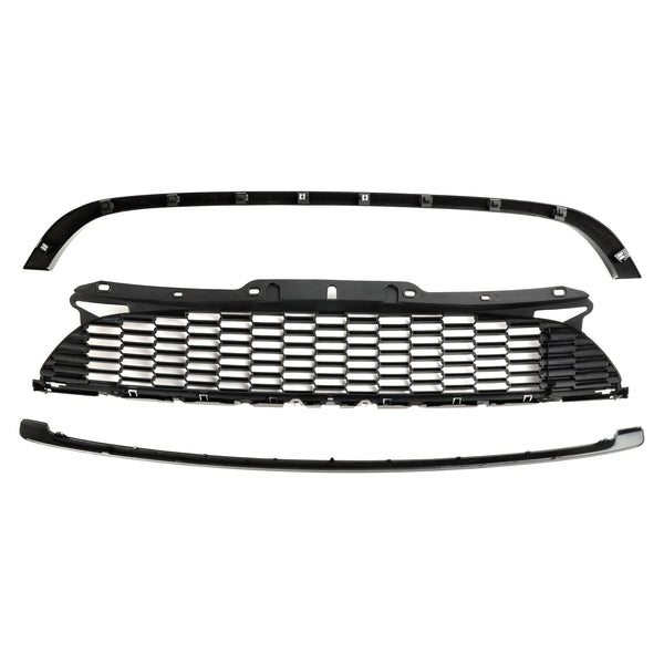 2012-2015 MINI R59 Cooper S & JCW 2-Door Roadster 3PCS Gloss Black Front Grille Grill