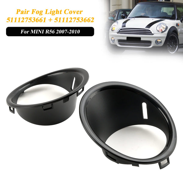 2007-2010 Mini Cooper R55 R56 R57 Front Bumper Fog Light Lamp Cover Bezel 51112753661 51112753662