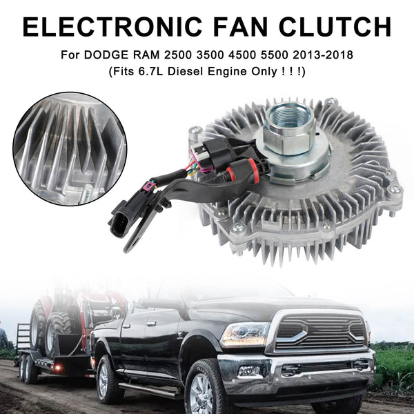 Lüfterkupplung, Kühlerkühlung, 52014729AC, passend für Dodge Ram 2500 3500 4500 5500 2013–2018