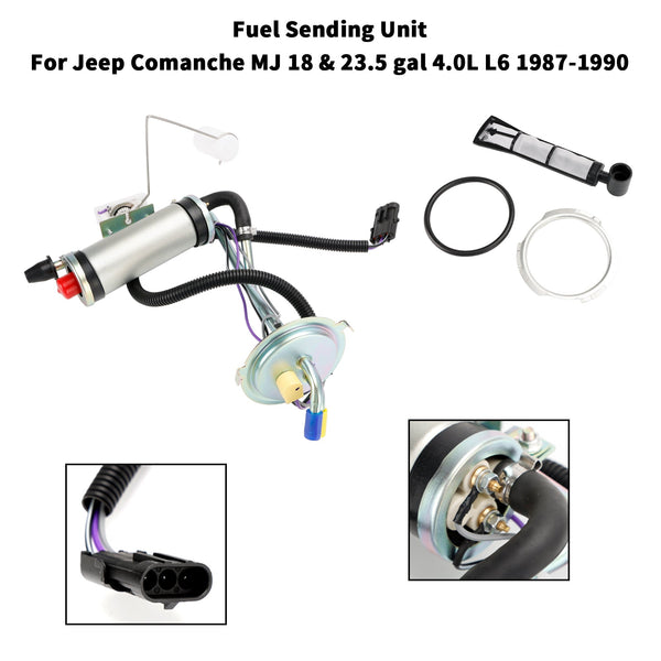 Unità di invio serbatoio gas Jeep Comanche MJ 18 e 23,5 gal 4,0 litri L6 1987-1990 con F.I. con la pompa del carburante JPSU-6P4.0 generica