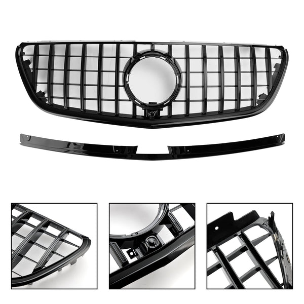 2015-2019 Mercedes Benz Vito W447 GT Stlye Gloss Black Front Bumper Grill Grille