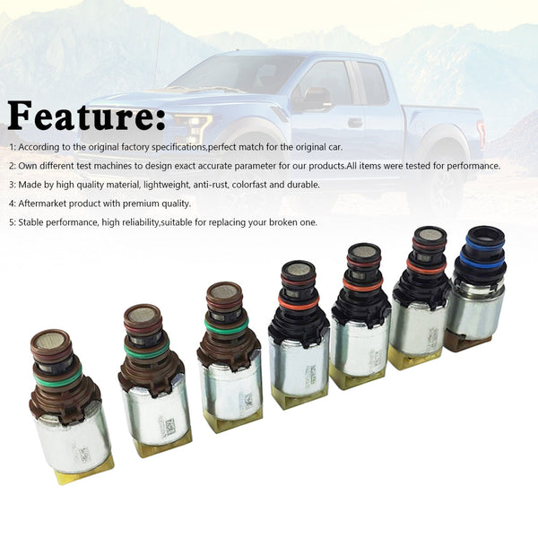 2009-2017 Ford F-150 7PCS Kit de solenoide de cuerpo de válvula de transmisión 6R80 genérico