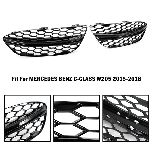 C-KLASSEW205 2015-2018 Basis Sedan Mesh Voor Mistlamp Cover 2058850723 2058851123 Generiek