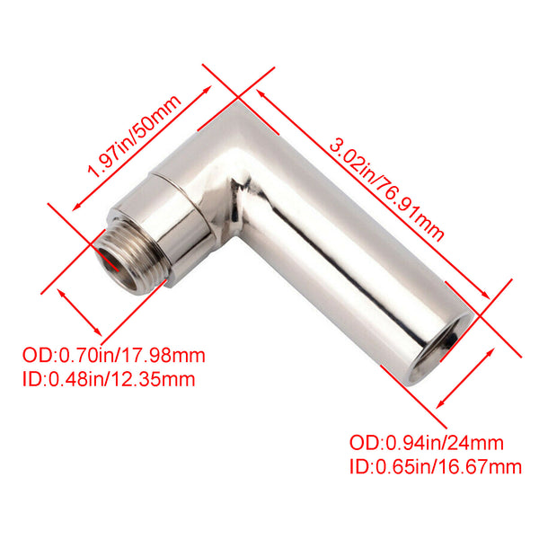 M18*1.5 Oxygen Spacer Sensor Angled Extender 90 Degree O2 Bung Extension Generic