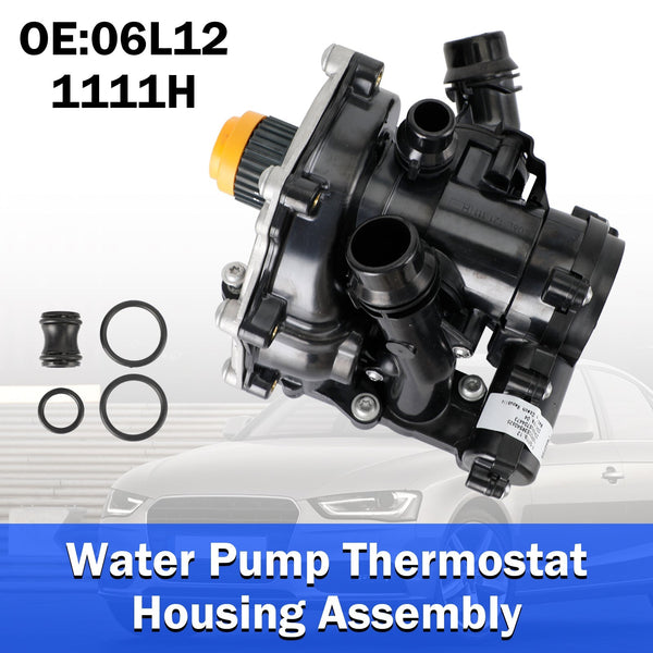 Water Pump Thermostat Housing Assembly 06L121111H 06K121600C Fit VW Golf GTI for Audi A3 A4 Generic