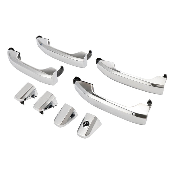 2015-2018 Chevrolet Suburban (submodel: LS, LT) 4pcs Exterior Door Handle Chrome 14575050