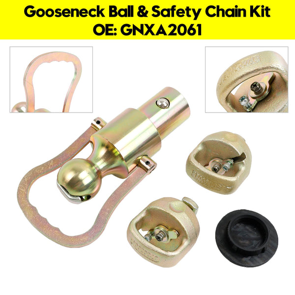 Kit de bola de pescoço de ganso e corrente de segurança Ford GM Nissan Trucks GNXA2061 genérico