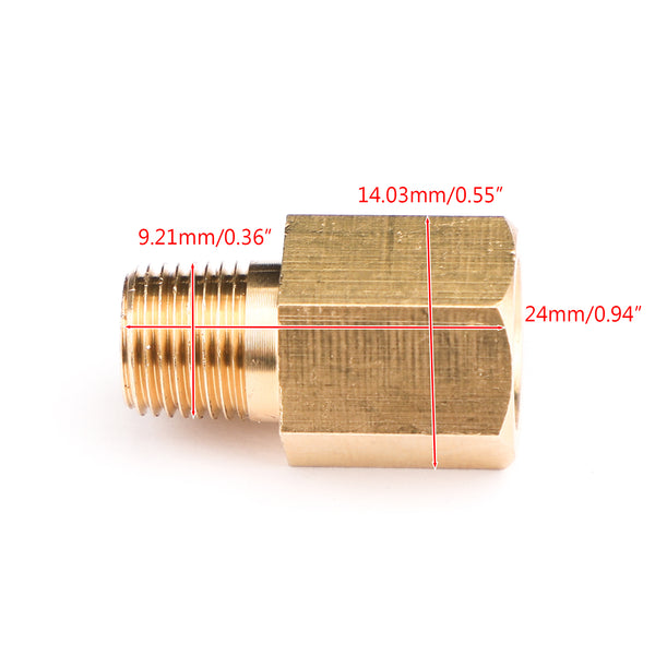 1/8 NPT Female To 1/8 BSPT Male Adapter Gauge Sensor Thread Oil Pressure Adapter Generic