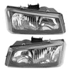 03-06 Silverado 1500/3500/1500 HD/500 HD Carcasa negra Faros laterales transparentes/conjunto de lámpara 10396913 15199557 2503224 Genérico