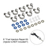 8PCS Fuel Injectors Repair Seal Kit 0261500105 FJ1161 For Jaguar/Range Rover 5.0L V8 Generic