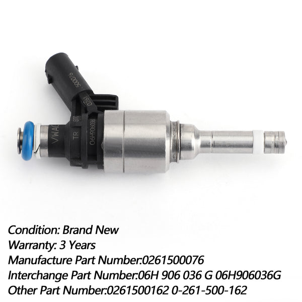 06H906036G 1x Fuel Injectors For Audi A4 A3 A5 TT VW T5 Eos CC 2.0L Turbo 0261500076 Generic