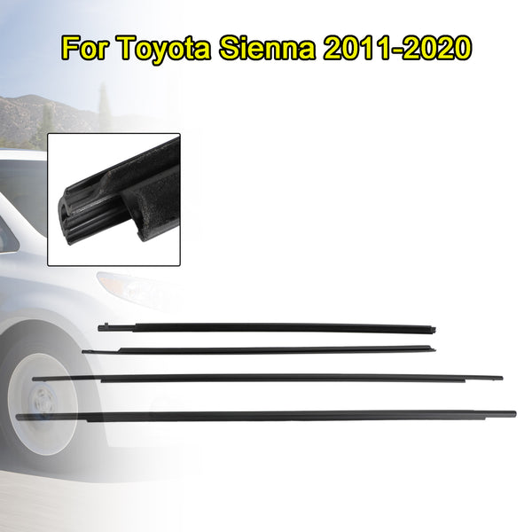 2011-2020 Toyota Sienna Car Window Weatherstrip Seal Belt Moulding 68160-08020 68210-08020 Generic