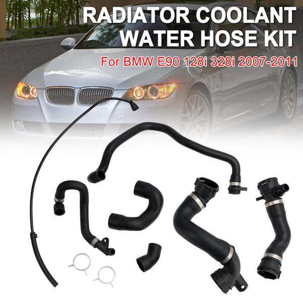 2012-2013 328i Convertible Coupe Radiator Coolant Water Hose Pipe Kit (7 Hoses)