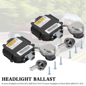 12-19 Infiniti JX35/QX60 2x Xenon Ballast & D2S Bulb Kit Control Unit 28474-8991D 26297-89902 Generic