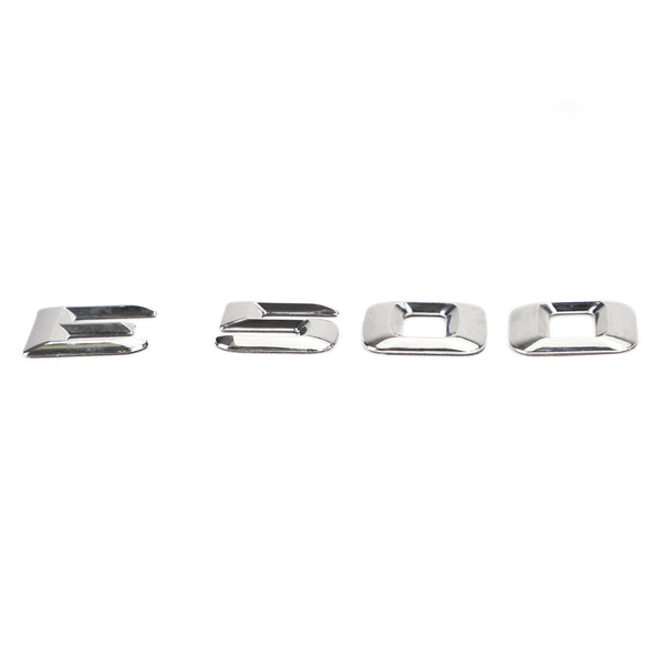 Mercedes E500 Chrome Rear Trunk Emblem Badge Nameplate Decal Letters Numbers Generic