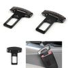 2PCS Universal Carbon Fiber Car Safety Seat Belt Buckle Alarm Stopper Clip Clamp Generic