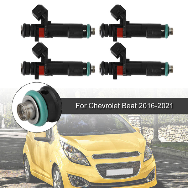 4 Stück Einspritzdüsen 25186566 27828 W passend für 2011–2015 Chevrolet Spark 1.2L L4/2016–2021 Beat 2016–2021 INJ675 FJ1332 25194429 C111032 Generisch