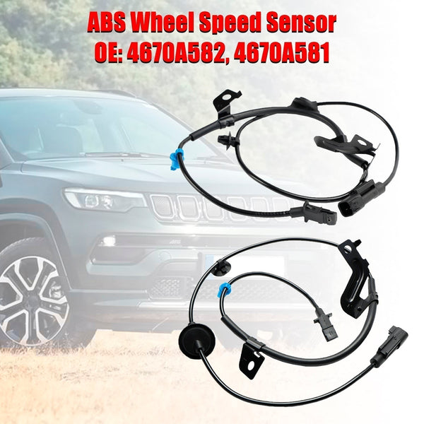 2010-2013 Mitsubishi ASX GA_W_ XA XB XC XD 2.0 MIVEC 4WD SUV 2Pcs Rear Left&Right ABS Wheel Speed Sensor 4670A582 4670A581 Generic