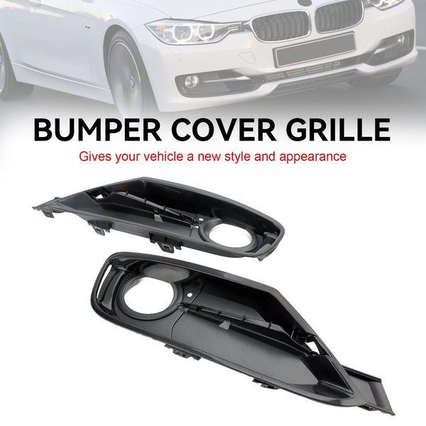 2014-2015 BMW 328d 328d xDrive 2PCS Front Bumper Fog Light Grille Covers 51117300739 51117300740 Generic
