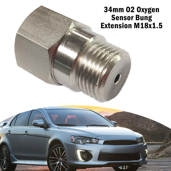 4 Uds M18x1.5 Bung 34mm O2 Sensor de oxígeno tubo de prueba extensor adaptador espaciador genérico