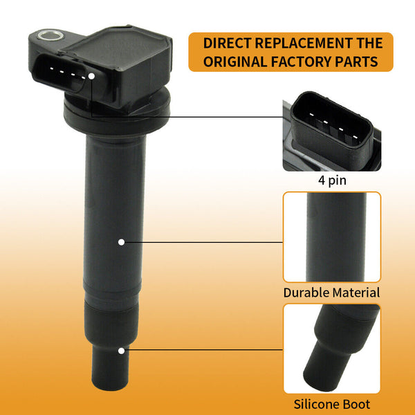 2001-2009 Toyota Sequoia 4.7L 8PCS Ignition Coil+Spark Plug UF230 90080-91180