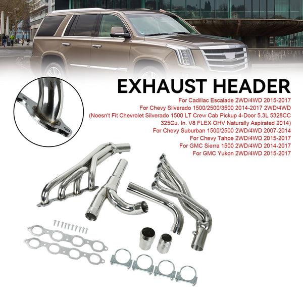 2014-2017 Chevy Silverado 1500/2500/3500 2WD/4WD Stainless Exhaust Header