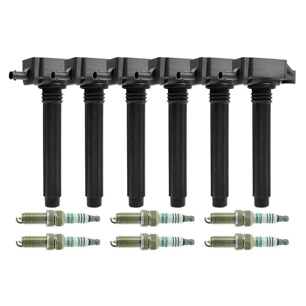 2011-2014 Dodge Avenger 3.6L V6 6PCS Ignition Coil+Spark Plug UF648 GN10616 36-8196