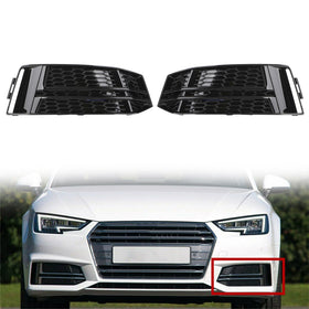 2016-2018 Audi A4 B9 S-LINE Black Front Fog Light Cover Bumper Grill Generic
