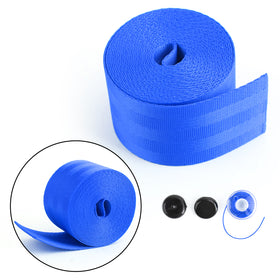 Sangle de siège en Polyester, sangle de sécurité rétractable en Nylon bleu, ceinture de sécurité de voiture générique