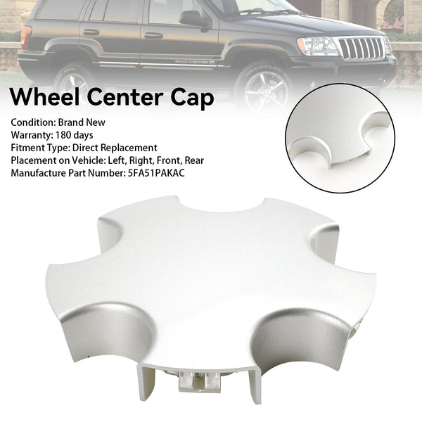 2001-2004 Jeep Grand Cherokee 1PC Wheel Center Cap Hub Cap Cover 5FA51PAKAC Generic