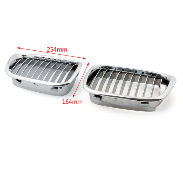 1999-2003 BMW E39 5 Series Chrome Front Kidney Grill Mesh Grille 51132497261 51137005838 Generic