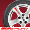4 Stück SPORT Style Car Rims Wheel Hub Racing Sticker Graphic Decal Strip Red Generic