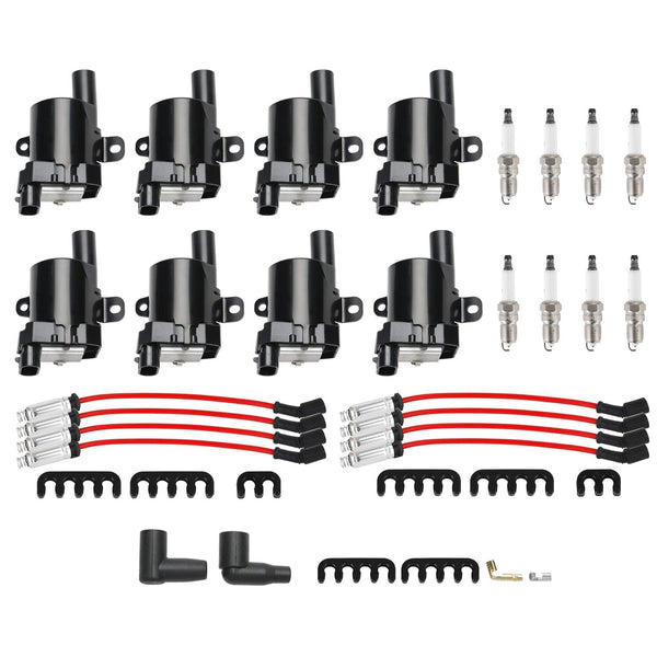 2001-2006 Chevy Silverado 2500 HD 6.0L Paquete de 8 bobinas de encendido+bujía+juego de cables UF262 C1251 D585 5C1082 genérico