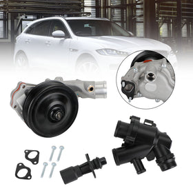 2013-2014 Jaguar XFR-S waterpomp met bouten pakkingen connector+thermostaatset LR097165 766192 LR028136 Generiek