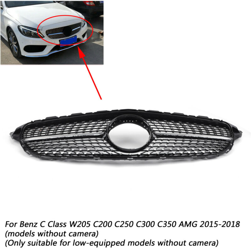 2015-18 Benz W205 C250 C300 C400 Diamantgrill Frontgrill