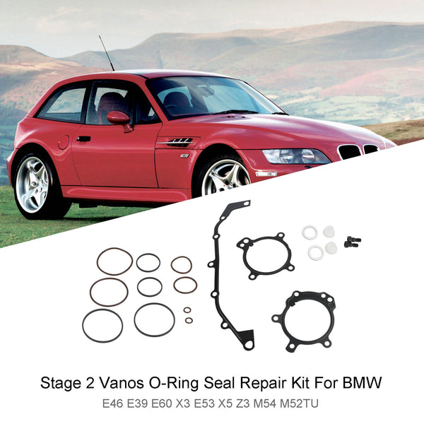 BMW E46 E39 E60 X3 E53 X5 Z3 M54 M52TU Stage 2 Vanos O-Ring Seal Repair Kit Generic