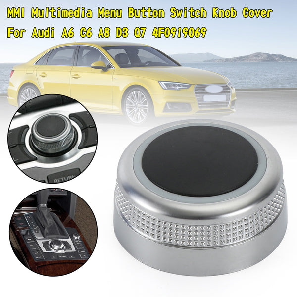 Audi A6 C6 A8 D3 Q7 MMI Multimedia Menu Button Switch Knob Cover 4F0919069 Generic