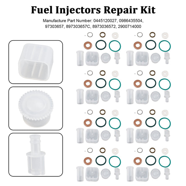 2004.5-2005 GMC SIERRA 2500/3500 6.6L V8 LLY 8PCS Fuel Injector Repair Kit 0445120027 0986435504 97303657