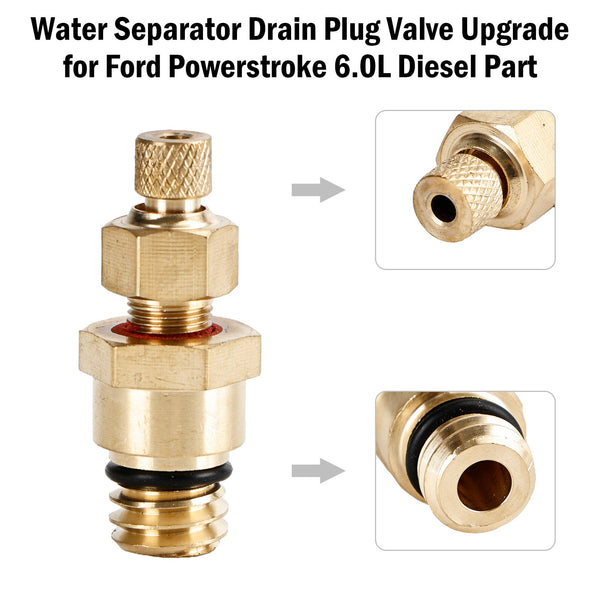 Ford Powerstroke 6.0L Diesel Water Separator Drain Plug Valve Upgrade